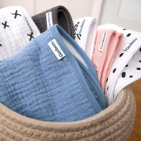 Gerber Unisex Baby Muslin 8 Pack Drooling Bibs in Saudi Arabia