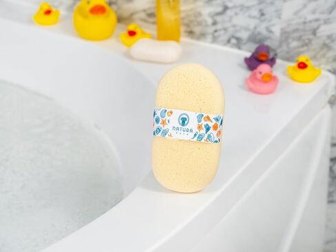 Hypoallergenic Natural Baby Sponge & Wash Cloth Set for Bath — Ultra-Soft, Gentle, Safe for Newborns, Infants & Sensitive Skin in Saudi Arabia