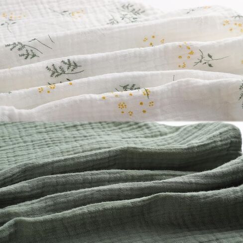 أغطية وسادة التمريض في Onacosht Muslin 2 حزمة 100 ٪ من القطن فائقة الرضاعة الطبيعية أغطية الرضاعة الطبيعية للطفل والفتاة والأخضر والنباتي in Kuwait
