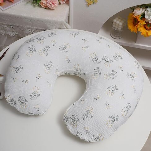 أغطية وسادة التمريض في Onacosht Muslin 2 حزمة 100 ٪ من القطن فائقة الرضاعة الطبيعية أغطية الرضاعة الطبيعية للطفل والفتاة والأخضر والنباتي in Kuwait