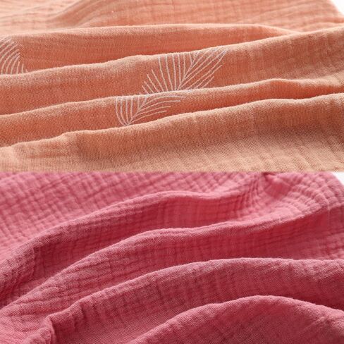 Onacosht Muslin Nursing Pillow Cover 2 Pack 100% Cotton Ultra Soft Breastfeeding Pillow Covers for Baby Boy and Girl, Green and Botanical in Kuwait