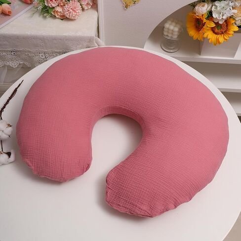 Onacosht Muslin Nursing Pillow Cover 2 Pack 100% Cotton Ultra Soft Breastfeeding Pillow Covers for Baby Boy and Girl, Green and Botanical in Kuwait