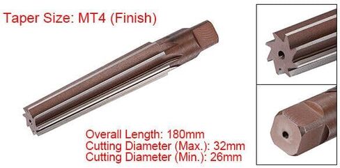 #US MT4 MorTaper Reamer H8 Alloy Tool Steel 8 Flute Straight Shank Finish Cutter in Saudi Arabia