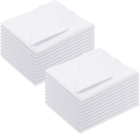 20 Pack Eyeglass Cleaning Cloth Lens Cleaning Cloth Microfiber White Soft Cleanings Wipes for Electronics Screens Cameras Eyeglasses Cell Phone in Saudi Arabia