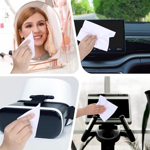 20 Pack Eyeglass Cleaning Cloth Lens Cleaning Cloth Microfiber White Soft Cleanings Wipes for Electronics Screens Cameras Eyeglasses Cell Phone in Saudi Arabia