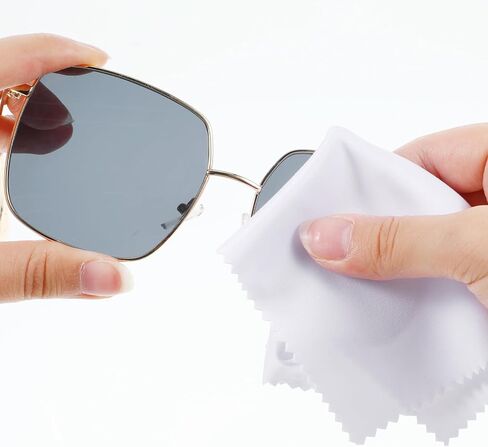 20 Pack Eyeglass Cleaning Cloth Lens Cleaning Cloth Microfiber White Soft Cleanings Wipes for Electronics Screens Cameras Eyeglasses Cell Phone in Saudi Arabia