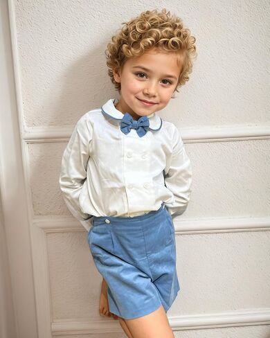 Toddler Boy Clothes Suit | Baby Boys Long Sleeve Formal Outfit with Bowtie + Pants | Wedding Birthday Party Suits in Saudi Arabia