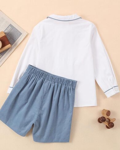 Toddler Boy Clothes Suit | Baby Boys Long Sleeve Formal Outfit with Bowtie + Pants | Wedding Birthday Party Suits in Saudi Arabia