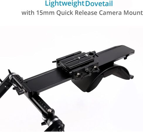 PROAIM Discovery SR-10 Mount Counter Mount Rig لكاميرا DSLR تصل إلى 20 كجم/44 رطل. مقبض Rosette مع وضع مقبض واسع/ضيق. 15 مم حبل كاميرا الإصدار السريع ، 1/4 "-20 مؤشرات ترابط in Saudi Arabia