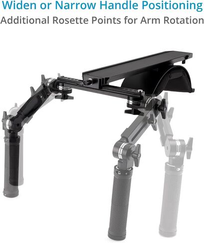 PROAIM Discovery SR-10 Mount Counter Mount Rig لكاميرا DSLR تصل إلى 20 كجم/44 رطل. مقبض Rosette مع وضع مقبض واسع/ضيق. 15 مم حبل كاميرا الإصدار السريع ، 1/4 "-20 مؤشرات ترابط in Saudi Arabia