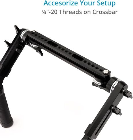 PROAIM Discovery SR-10 Mount Counter Mount Rig لكاميرا DSLR تصل إلى 20 كجم/44 رطل. مقبض Rosette مع وضع مقبض واسع/ضيق. 15 مم حبل كاميرا الإصدار السريع ، 1/4 "-20 مؤشرات ترابط in Saudi Arabia