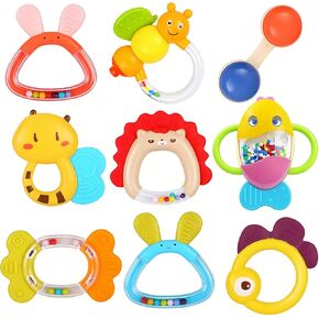 Moontoy 12pcs أجرام الأطفال للأطفال من 0 إلى 6 أشهر ألعاب التسنين 3-6 أشهر ، أسنان الأطفال في الأطفال حديثي الولادة ألعاب الطفل 6-12 شهر in Kuwait