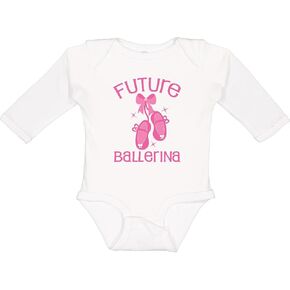 inktastic Future Ballerina Ballet Dancer Long Sleeve Creeper in Saudi Arabia