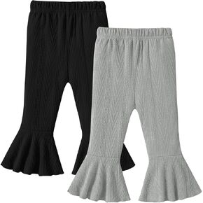 2 عبوة طفل طفلة سراويل البنطال المضيئة طماق مضلعة متماسك جرس الجرس الجديد in Kuwait