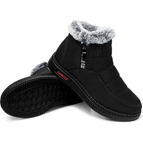 Temofon Womens Snow Boots Winter Wart Warm Boots Boots مقاومة للماء في الهواء الطلق أحذية مبطنة للنساء in Saudi Arabia