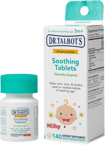 Nuby Chamomile Soothing Tablets, Quick Dissolve, 140 Count in Saudi Arabia