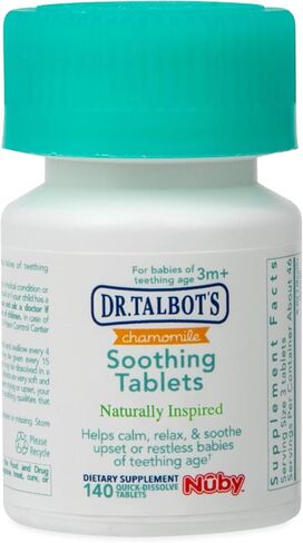 Nuby Chamomile Soothing Tablets, Quick Dissolve, 140 Count in Saudi Arabia