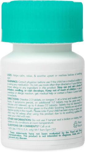 Nuby Chamomile Soothing Tablets, Quick Dissolve, 140 Count in Saudi Arabia