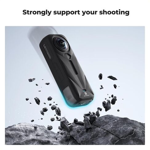 K&F Concept Black Silicone Sleeve Case for Insta360 X5, Soft Protective Case with Lens Cover, Battery Side Open, All-Round Protect Action Camera Accessories in Saudi Arabia