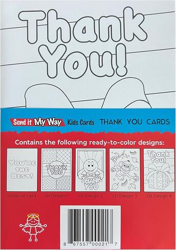 12-Pack Happy Birthday Cards with 13 Envelopes – Unique & Blank Birthday Design – Color-In kids, 5x7 – Junior Greeting Gift with Custom Colouring Cards – Made in USA – Celebrate Creativity & Joy in Saudi Arabia