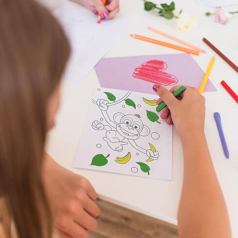 12-Pack Happy Birthday Cards with 13 Envelopes – Unique & Blank Birthday Design – Color-In kids, 5x7 – Junior Greeting Gift with Custom Colouring Cards – Made in USA – Celebrate Creativity & Joy in Saudi Arabia