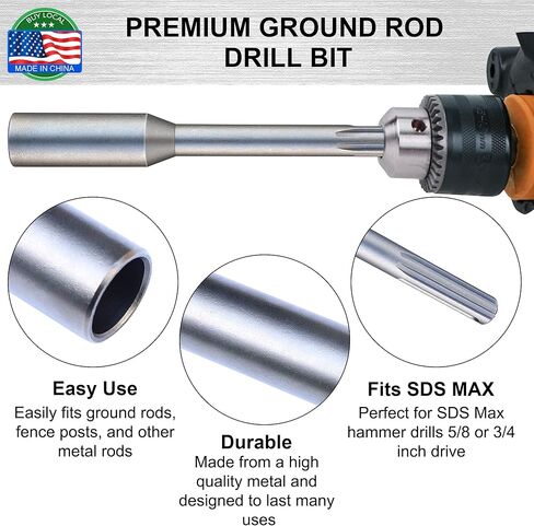 3/4 '' SDS Max Ground Rod Driver لقيادة قضبان أرضية رائعة لجميع SDS Max Rotary Hammers وتدريبات المطرقة. in Kuwait