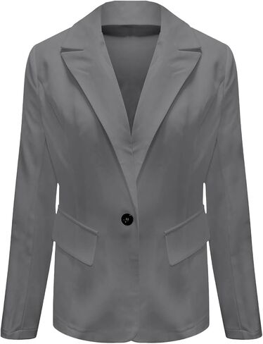 Womens Blazers for Work Casual Open Front Blazer Cropped Long Sleeve Work Office Jacket Lapel Collar Cardigan Jackets in Kuwait