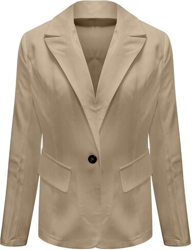 Womens Blazers for Work Casual Open Front Blazer Cropped Long Sleeve Work Office Jacket Lapel Collar Cardigan Jackets in Kuwait