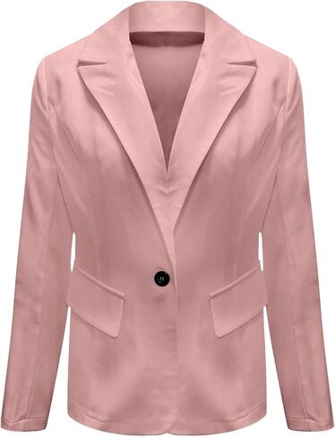 Womens Blazers for Work Casual Open Front Blazer Cropped Long Sleeve Work Office Jacket Lapel Collar Cardigan Jackets in Kuwait