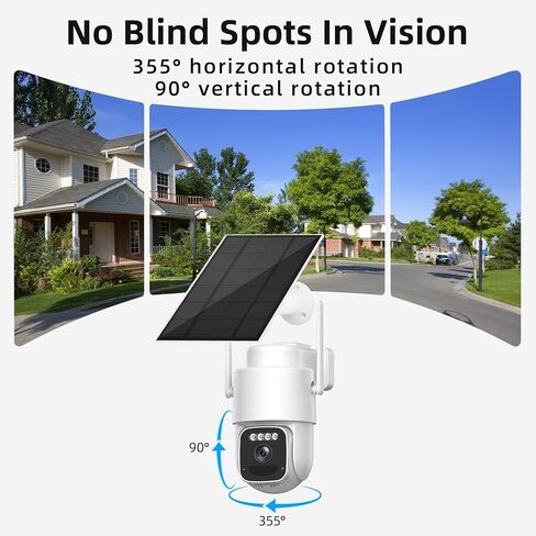 LCLCTEK® Solar 4G Security Cameras Kit Wireless Outdoor ، نظام أمان منزلي فيديو 2K/4MP مع 4 كاميرات شمسية ، رؤية ليلية ، صوت ثنائي ، مستشعر PIR ، دعم بطاقة SIM 4G ، خطوة واحدة للاستخدام ، التحكم في التطبيق in Kuwait