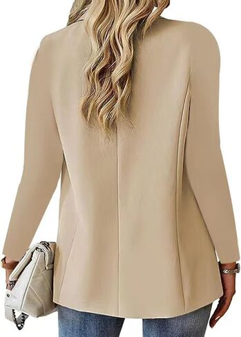 Womens Blazers for Work Casual Open Front Blazer Cropped Long Sleeve Light Weight Jacket Lapel Collar Cardigan Jackets in Kuwait