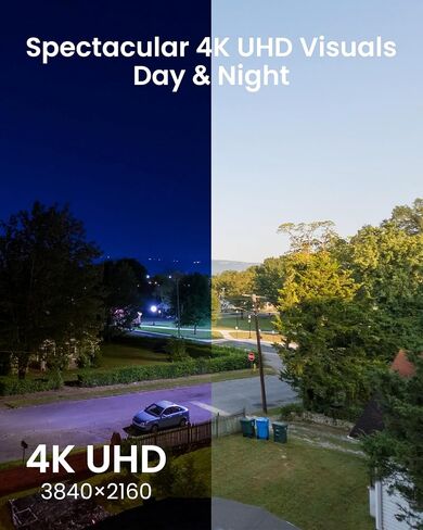 ZOSI 4K Spotlight PoE Security Camera System, 4pcs 5MP Outdoor Cam, 2TB HDD in Kuwait