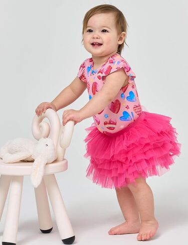 Baby Tutu Skirt for Girls Soft and Fluffy Toddler Infant Baby Tulle Skirt with Diaper Cover in Saudi Arabia