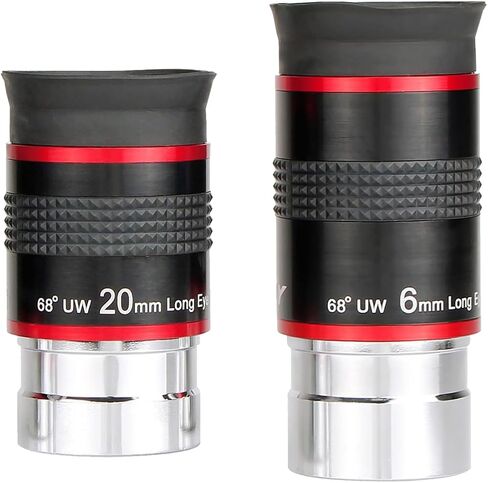 Svbony 20mm Telescope Eyepiece 68 درجة فائقة الزاوية ، حزمة مع العدسة 6 مم in Saudi Arabia