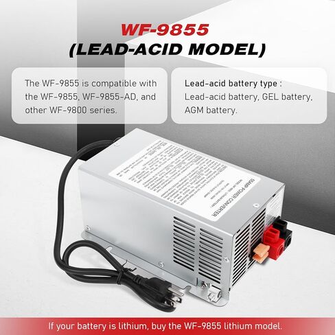 WF-9855,55 Amp RV Power Converter for Lead-Acid Battery,Compatible with WF-9855,WF-9855-AD,WF-9855-AD-CB&Other WF-9800 Series Power Converter in Kuwait