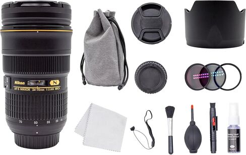 Nikon Nikkor 24-70mm f/2.8 G Ed + Filter Kit + Cap Keeper + Keying Kit (متجددة) in Saudi Arabia