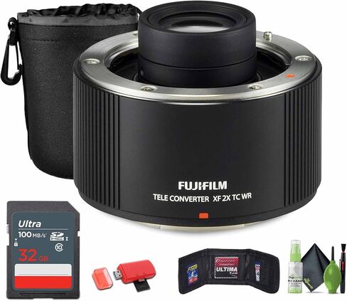 Fujifilm XF 2x TC WR Teleconverter للاختيار حزمة العدسات مع حقيبة العدسة + بطاقة ذاكرة 32 جيجابايت + محفظة بطاقة الذاكرة + قارئ بطاقة USB ، SD/MicroSD in Saudi Arabia