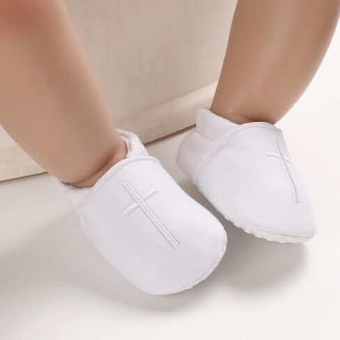 Baby Baptism Cross Sneaker Shoes & Socks, White Christening Baptism Sets for Baby,3Pcs in Kuwait