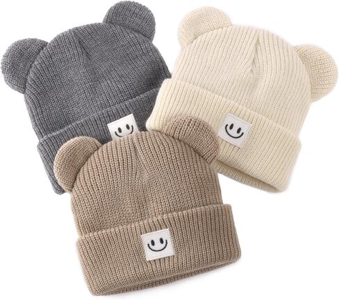 FURTALK Infant Baby Beanie with Bear Ear Cute Winter Hat for Toddler Boys Girls Soft Knitted Cap in Saudi Arabia