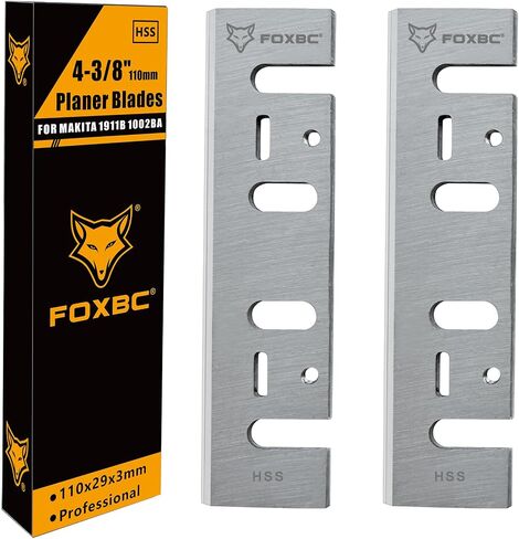 FoxBC 4-3/8 بوصة شفرات مزارع فولاذية عالية السرعة لـ Makita 1911b ، 1912b ، 1002ba ، 1003ba - مجموعة من 2 in Saudi Arabia