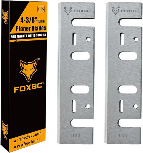 FoxBC 4-3/8 بوصة شفرات مزارع فولاذية عالية السرعة لـ Makita 1911b ، 1912b ، 1002ba ، 1003ba - مجموعة من 2 in Saudi Arabia