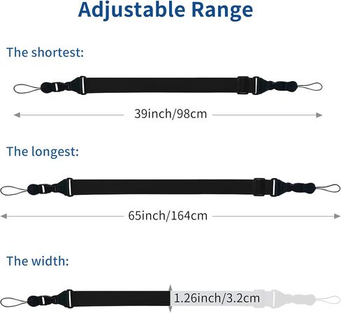 Adjustable iPad Binocular Camera Strap, Comfortable Shoulder Strap Nylon Neck Lanyard for iPad/Samsung Tablet Case,Crossbody Laptop Luggage Bag(Black) in Saudi Arabia