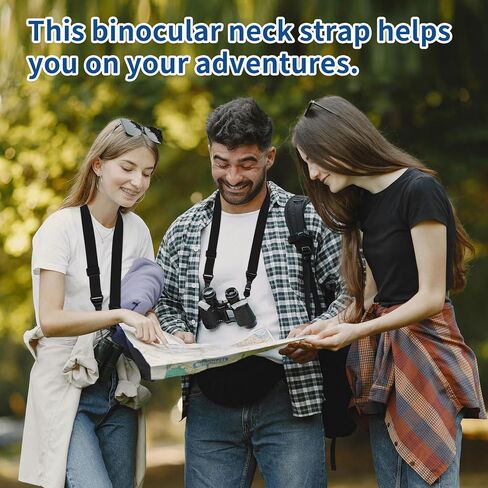 Adjustable iPad Binocular Camera Strap, Comfortable Shoulder Strap Nylon Neck Lanyard for iPad/Samsung Tablet Case,Crossbody Laptop Luggage Bag(Black) in Saudi Arabia
