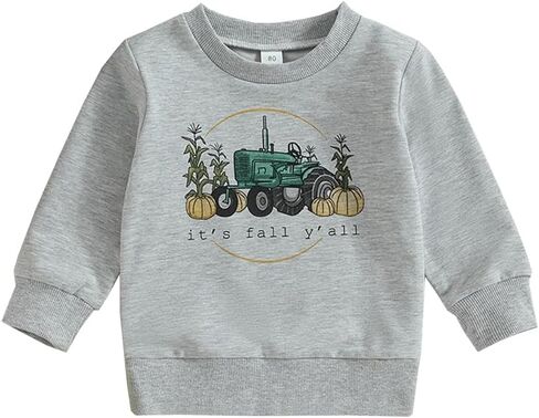 Toddler Baby Girl Halloween Sweatshirt Pumpkin Outfit Crewneck Pullover Sweater Long Sleeve Shirt Fall Clothes in Kuwait