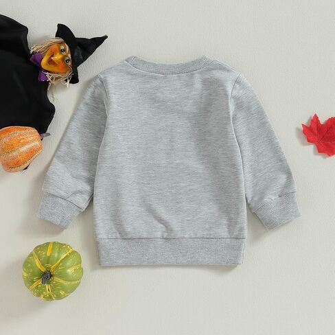 Toddler Baby Girl Halloween Sweatshirt Pumpkin Outfit Crewneck Pullover Sweater Long Sleeve Shirt Fall Clothes in Kuwait