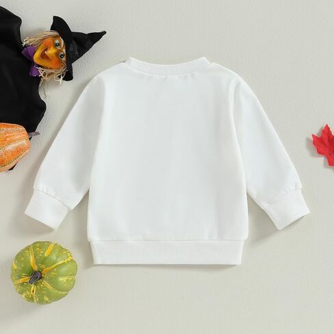 Toddler Baby Girl Halloween Sweatshirt Pumpkin Outfit Crewneck Pullover Sweater Long Sleeve Shirt Fall Clothes in Kuwait