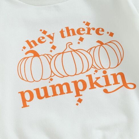 Toddler Baby Girl Halloween Sweatshirt Pumpkin Outfit Crewneck Pullover Sweater Long Sleeve Shirt Fall Clothes in Kuwait