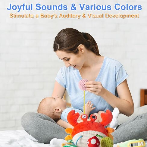 لعبة مقعد السيارة للأطفال من 0 إلى 6 أشهر ، لعبة عربة مع مقطع مريح ، ألعاب السيارات معلقة إكسسوارات الأطفال ، جرس مدمج ، حشرجة ، صرير ، مرآة للرضع ، هدية الأطفال 0-3-6-12 شهر in Kuwait