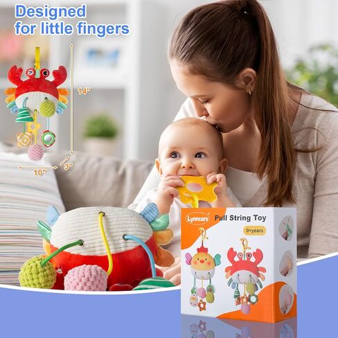 لعبة مقعد السيارة للأطفال من 0 إلى 6 أشهر ، لعبة عربة مع مقطع مريح ، ألعاب السيارات معلقة إكسسوارات الأطفال ، جرس مدمج ، حشرجة ، صرير ، مرآة للرضع ، هدية الأطفال 0-3-6-12 شهر in Kuwait