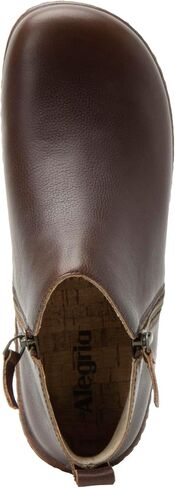 Alegria Women’s Oaklee Double Zippers Leather Wood Look Rocker Low Ankle Bootie in Saudi Arabia
